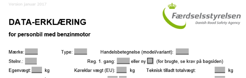 data-erklæring registreringssyn veteranbil